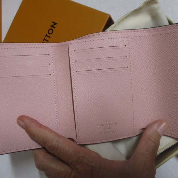 NEW Brown monogram wallet pink lining original packaging boxed - Picture 8 of 11